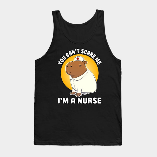 You can't scare me I'm a Nurse Capybara Costume Tank Top by capydays